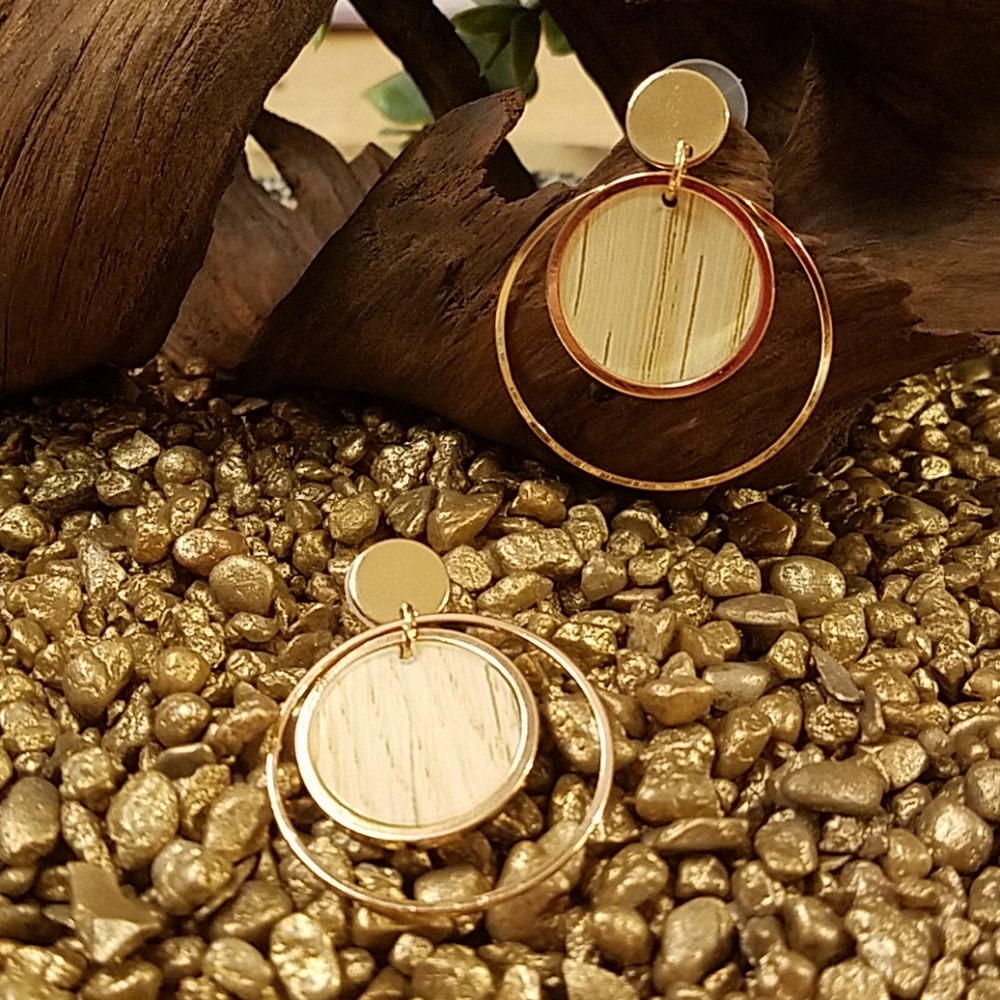 CLOSING New Natural Wood Look Earrings